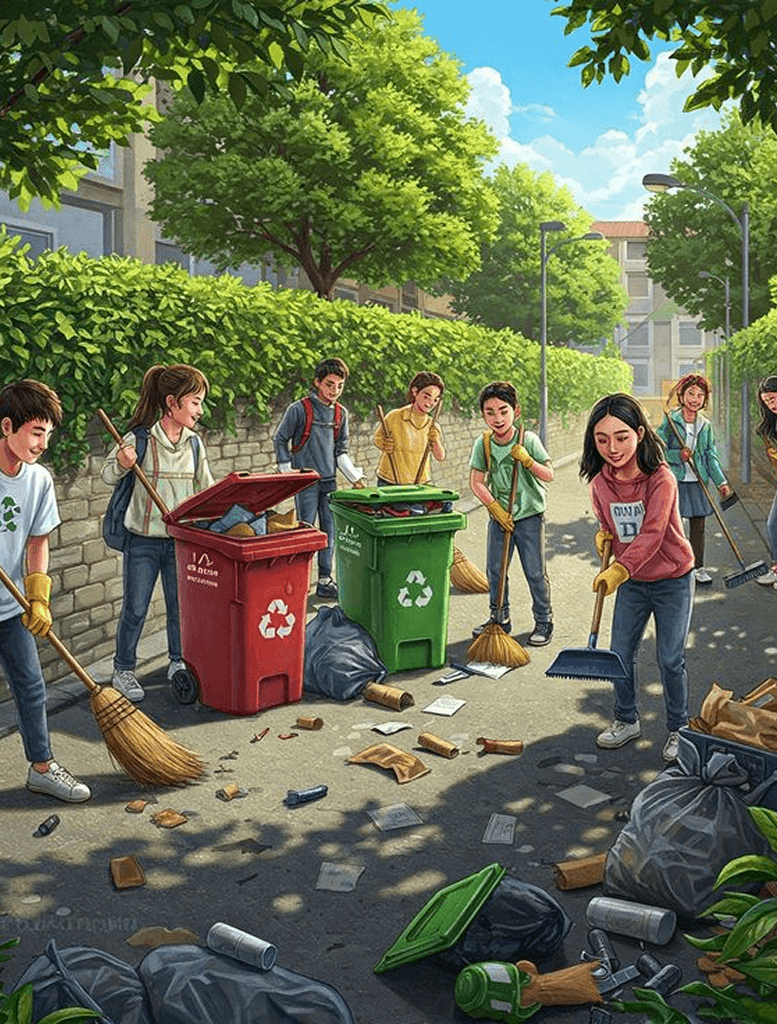 Ilustrasi komunitas di pantai